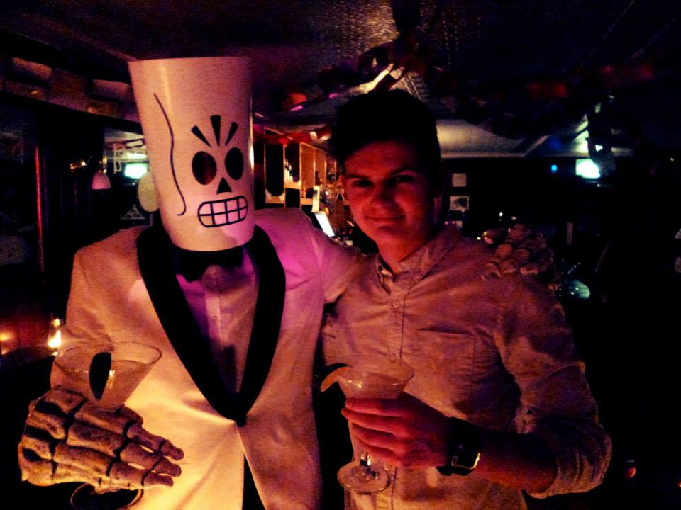 Calum and I, at the Dia de los Muertos event in White's Tavern