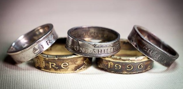 Just a few of the coin rings I