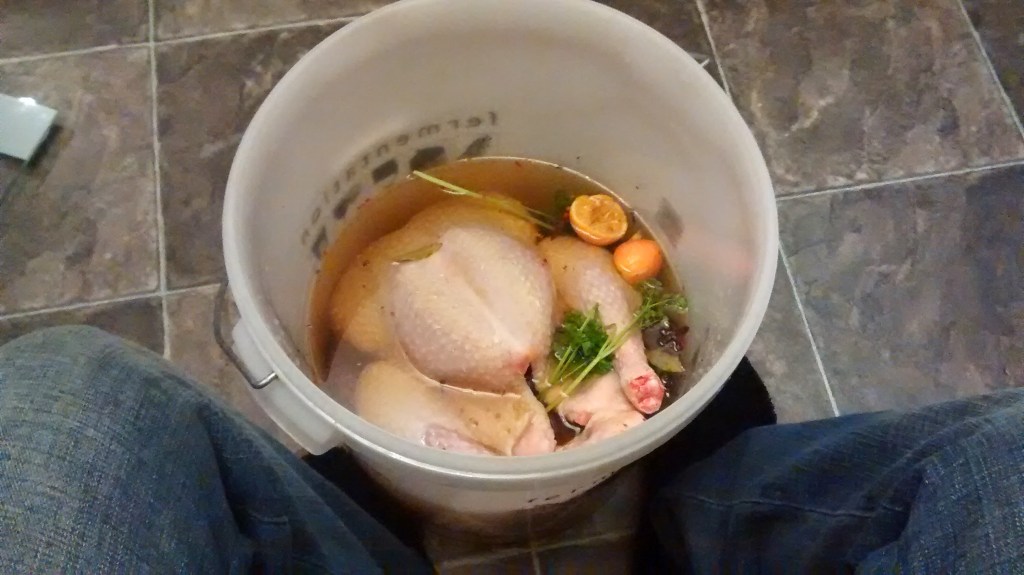 Shhh...turkey is having a bath