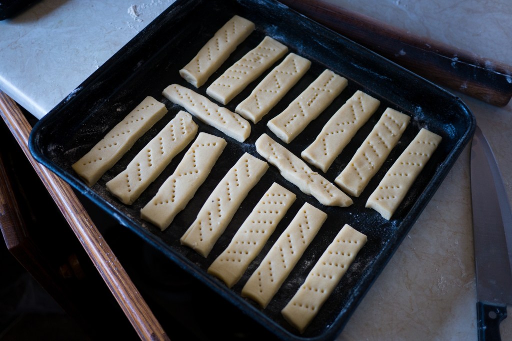 The shortbread! Well, before cooking